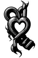 heart shaped lock tattoo design idea