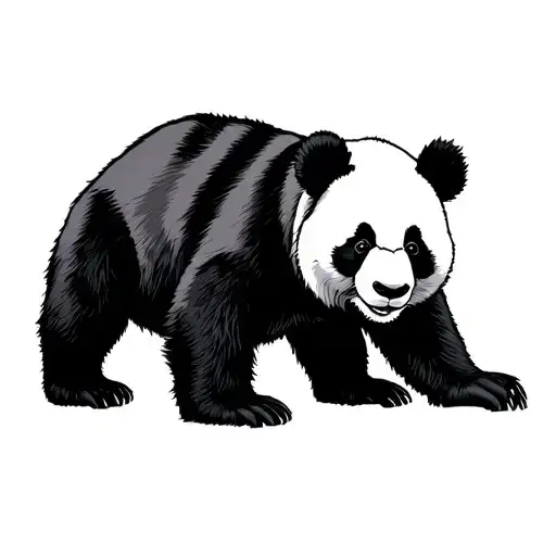 panda bear tattoo design idea