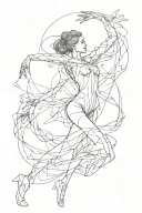 something to do with dance movements tattoo design idea