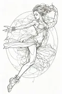 something to do with dance movements tattoo design idea