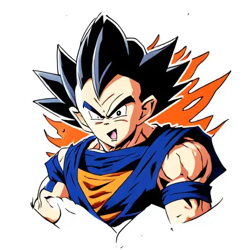 majin vegeta dragon ball z tattoo design idea