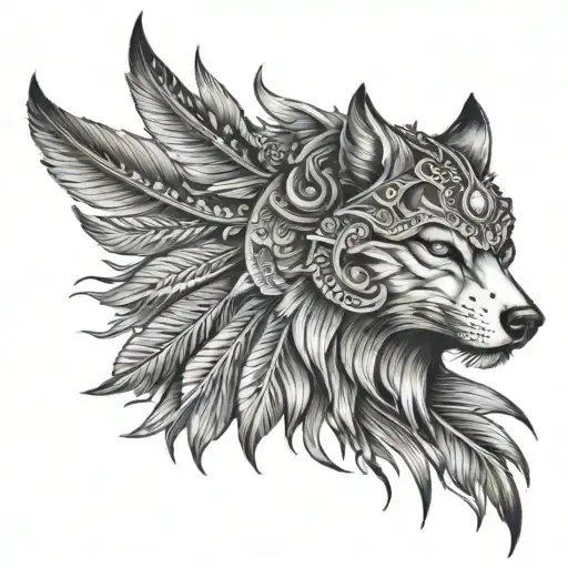 Indian Navy, Lone Wolf tattoo design idea