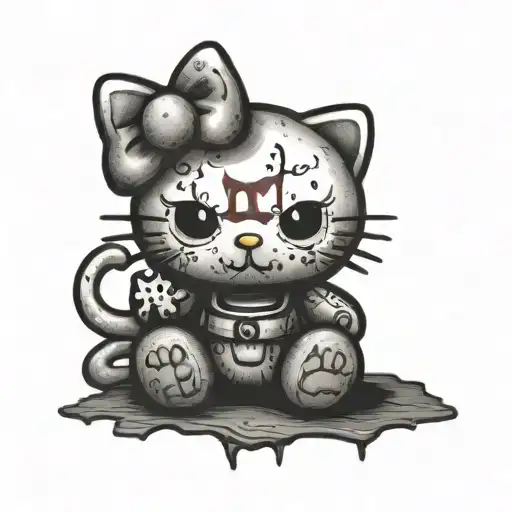 hello kitty tattoo design idea