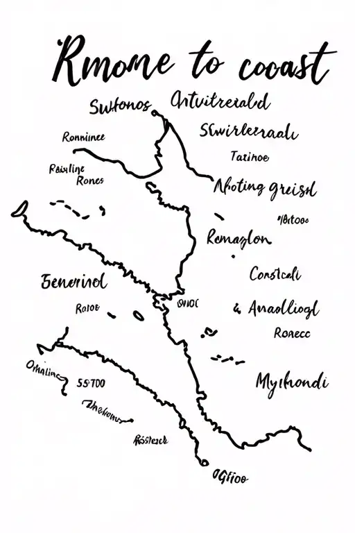 vacation from Switzerland to Rome to Amalfi coast to Mykonos greece tattoo design idea