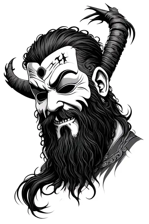 bray wyatt fiend mask tattoo design idea