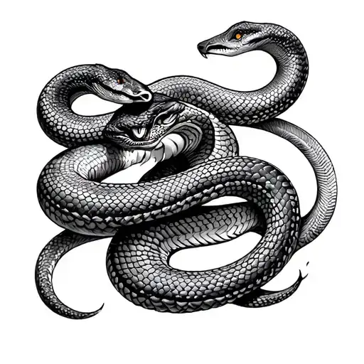 virgo and snake tattoo design idea