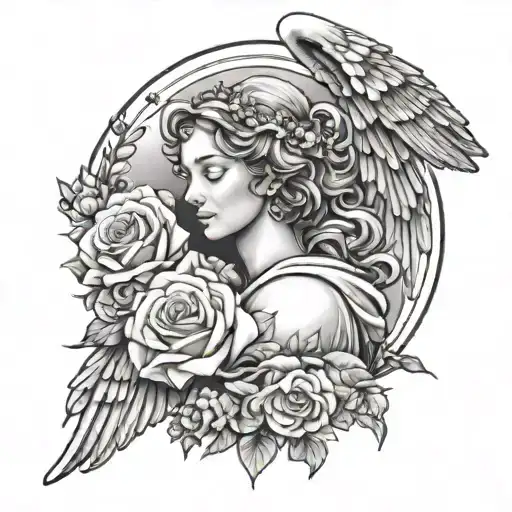in memory of mom angel tattoo tattoo design idea