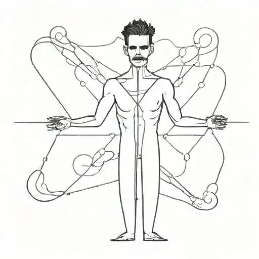 Nikola Tesla coils tattoo design idea