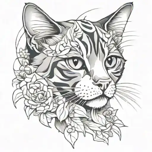 a cat named Tokyo tattoo design idea
