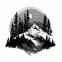 Twin Peaks tattoo design idea