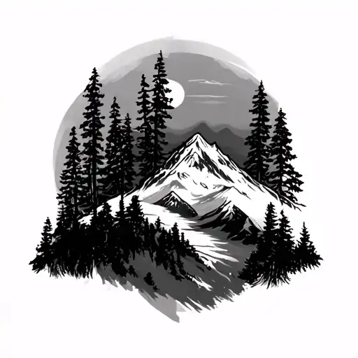 Twin Peaks tattoo design idea