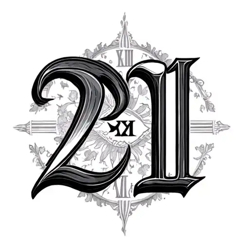 2021 Roman Numerals tattoo design idea