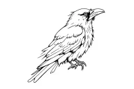 mocking raven tattoo design idea
