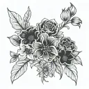 there's water in the flowers let's grow  tattoo design idea
