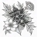 there's water in the flowers let's grow  tattoo design idea