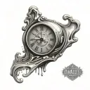 Dali melting Clock tattoo design idea