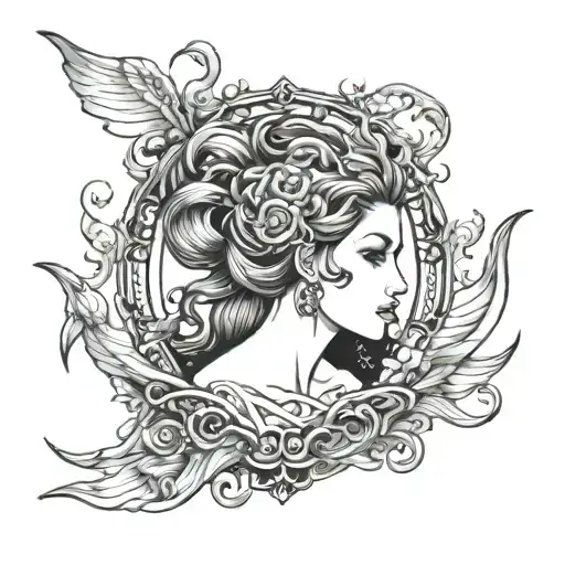 siren tattoo design idea