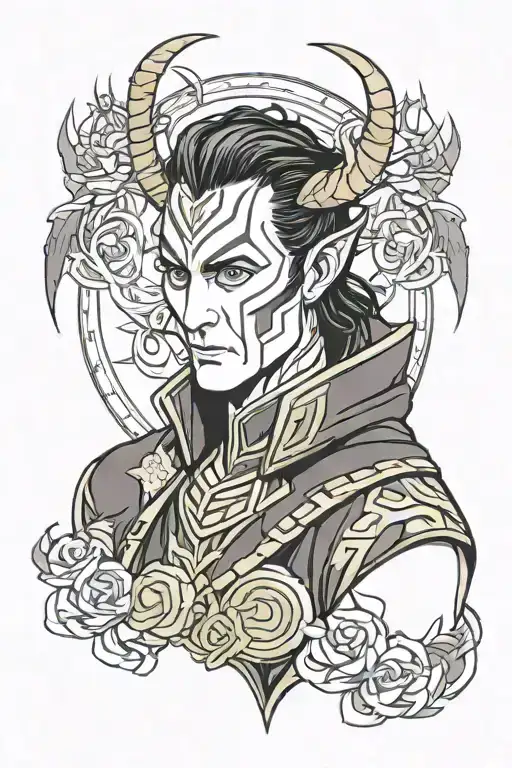 Loki Marvel God tattoo design idea