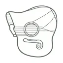 guitar and thumb print inside tattoo design idea
