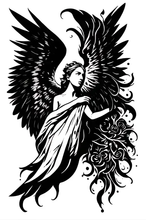 pride, Rodrigues, angel, my peace, friend, protect your energy tattoo design idea