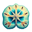 sand dollar tattoo design idea