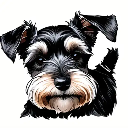 Miniature Schnauzer tattoo design idea