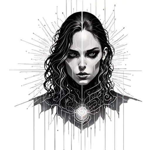 "Everything passes" Matrix Style Line Tattoo tattoo design idea