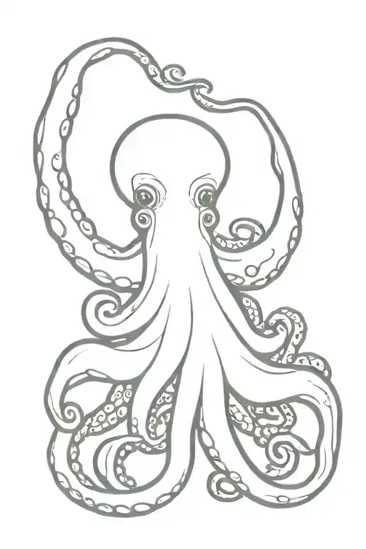 octopus around hand with tentacles tattoo design idea