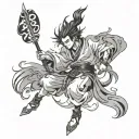 character Tendo Satori tattoo design idea