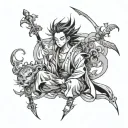 character Tendo Satori tattoo design idea