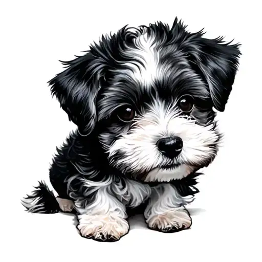 Bichon tattoo design idea