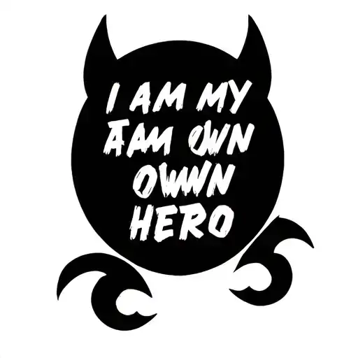 I am my own hero tattoo design idea