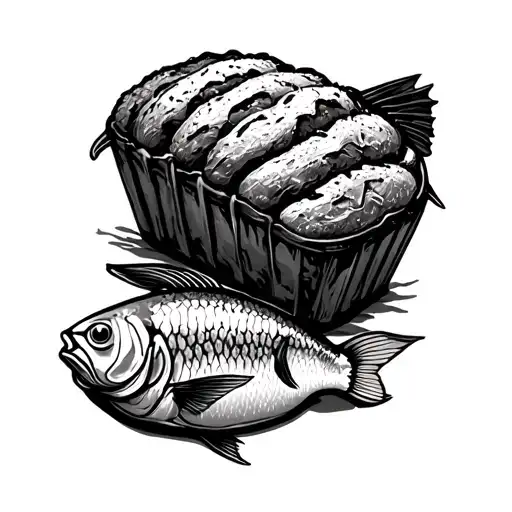 Loaves And Fishes tattoo design idea