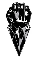 diamond and knuckle dusters tattoo design idea