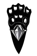 diamond and knuckle dusters tattoo design idea