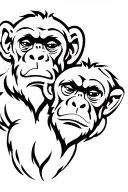 3 wise monkeys tattoo design idea