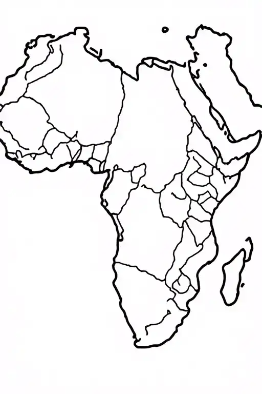 Africa continent with kenya tattoo design idea