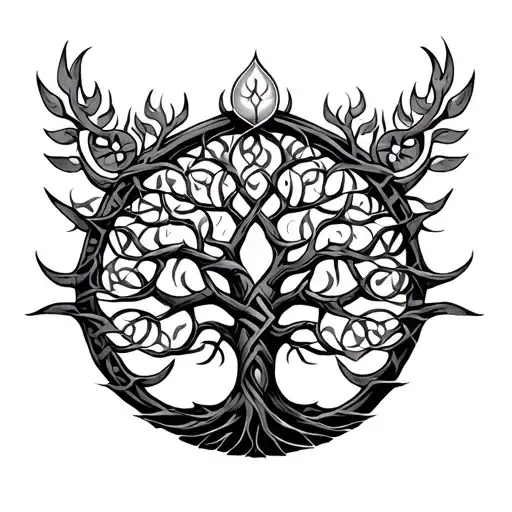 Celtic tree of life tattoo design idea