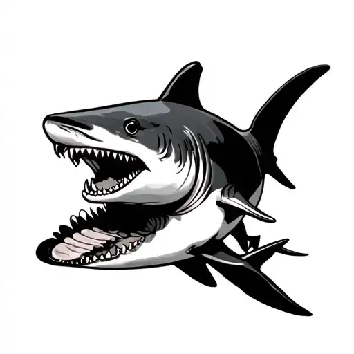 black tip and nurse shark tattoo design idea