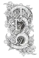 “Love Yourz” from j coles song but each letter is pictures of each of j coles albums tattoo design idea