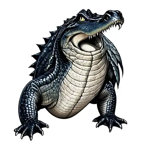 crocodile tattoo design idea