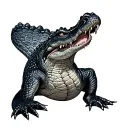 crocodile tattoo design idea