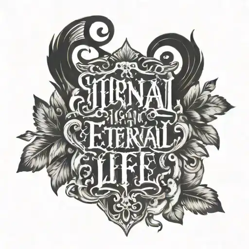 phrase But girl what if theres no eternal life tattoo tattoo design idea