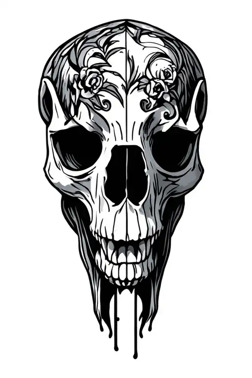 Bear skull tattoo design idea