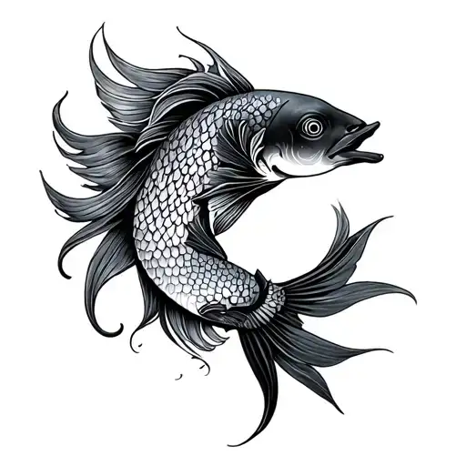 Goddess Pisces tattoo design idea