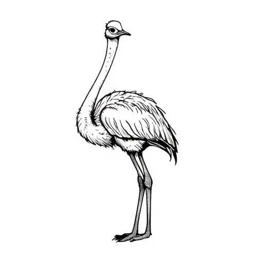 Ostrich tattoo design idea