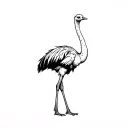 Ostrich tattoo design idea