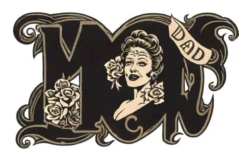 mom dad name tattoo tattoo design idea