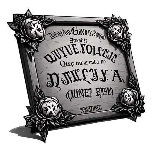 ouija board tattoo design idea