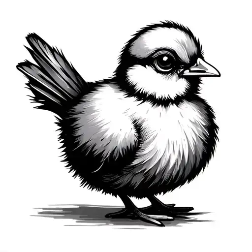 small chick minimalistic tattoo tattoo design idea
